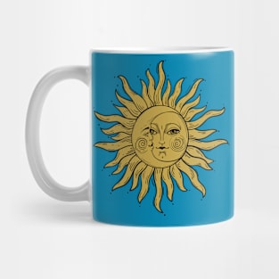 Sun and Moon Crescent Face Mug